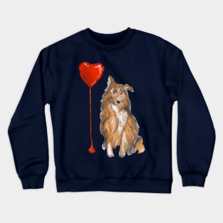 Watercolor Shetland sheepdog Crewneck Sweatshirt